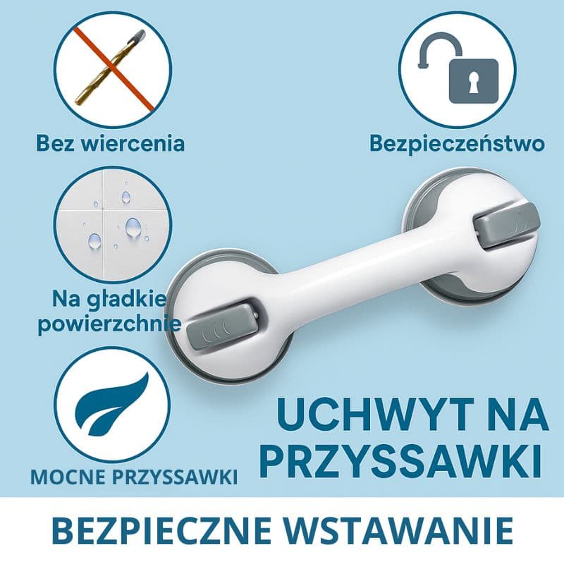 Dzięki przyssawce zyskujesz stabilność tam, gdzie jej potrzebujesz